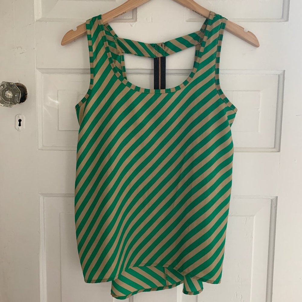 Green & Tan Boutique Tank